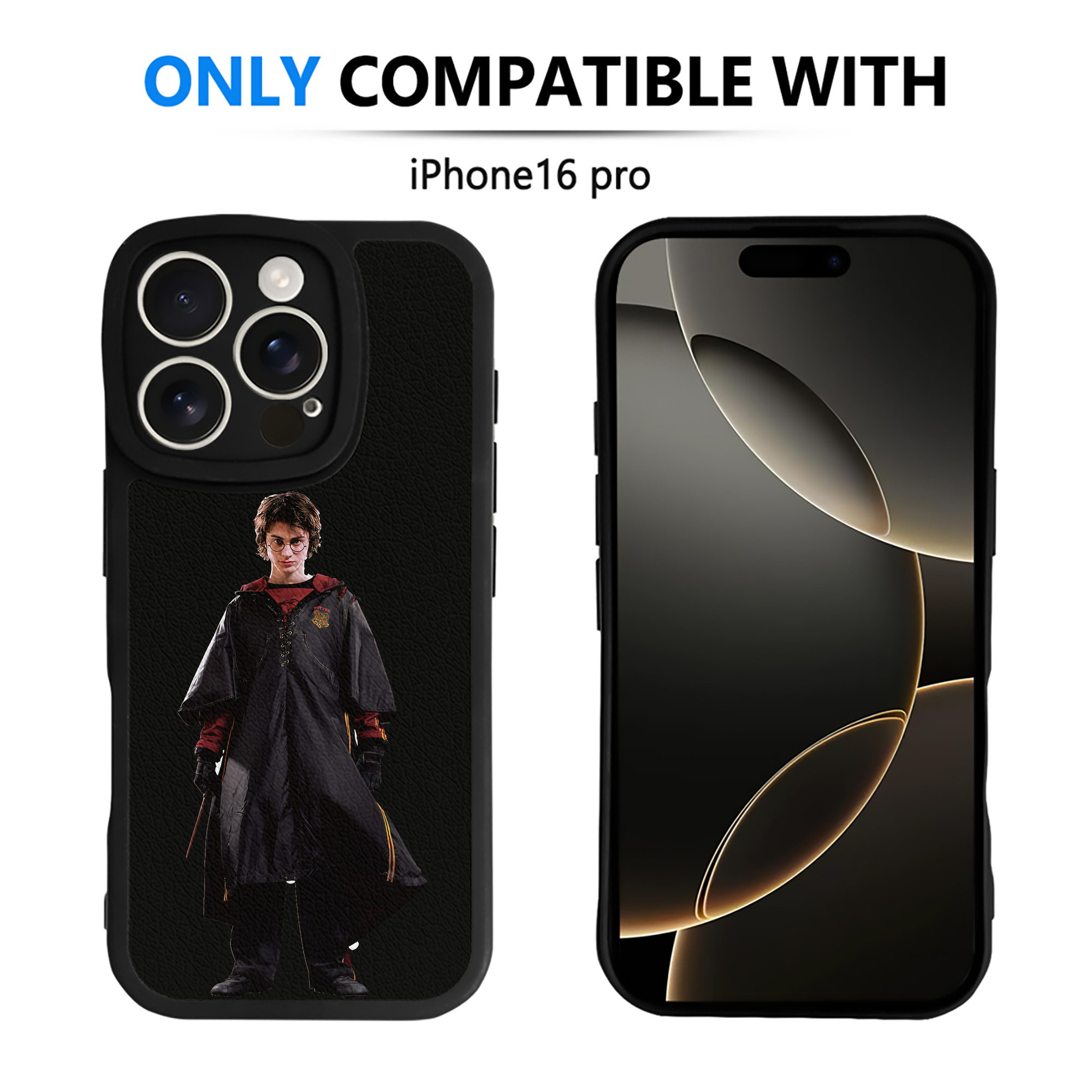 （画像用） Harry Potter ハリー・ポッターシリーズ 【iPhone 16シリーズ対応】シリコンスマホケース（レザー調） 材質：シリコン
